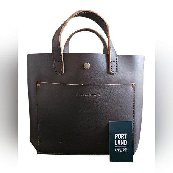 Portland Leather Handbags - Portland Leather Goods Dark Brown Mini Crossbody Bag NEW